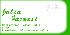julia hajmasi business card